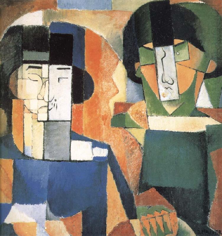 Diego Rivera Portrait of Makiyo and Fujita china oil painting image